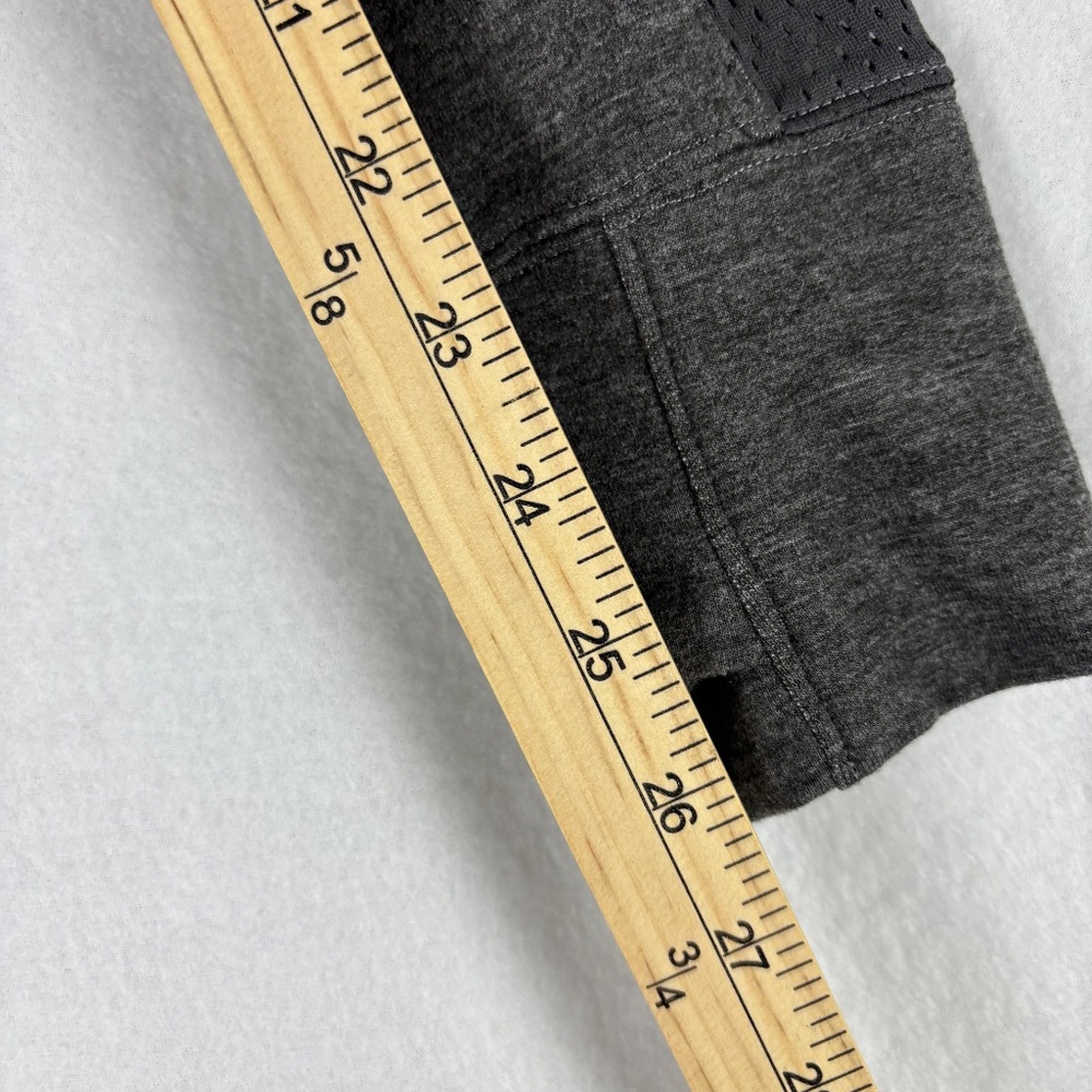 Women’s, Under Armour, Charcoal Gray, Funnel Neck Sweatshirt S with Mesh Sleeves - Picture 9 of 9